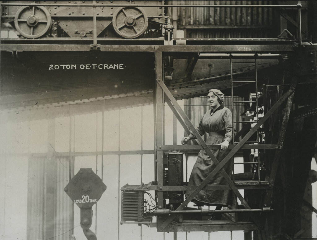 Woman driving 20 ton O.E.T. crane The Evolution of the Overhead Crane: From Steam to Smart Lifting Systems